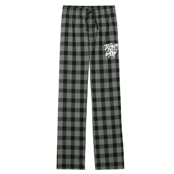 TRENCH GANG (White) - Flannel Plaid Pant