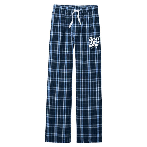 TRENCH GANG (White) - Flannel Plaid Pant