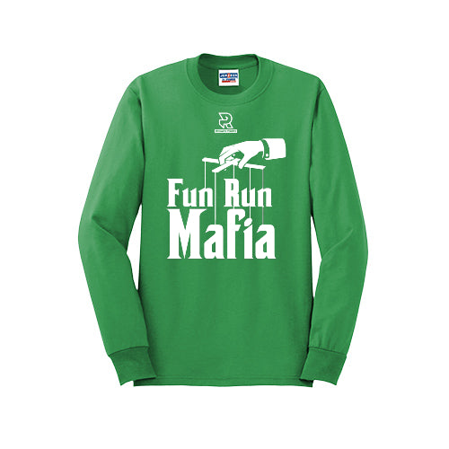 FUN RUN MAFIA(White) - Long Sleeve 50/50 Tee