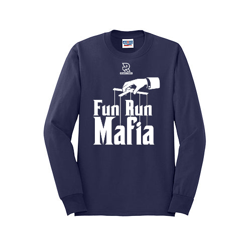 FUN RUN MAFIA(White) - Long Sleeve 50/50 Tee