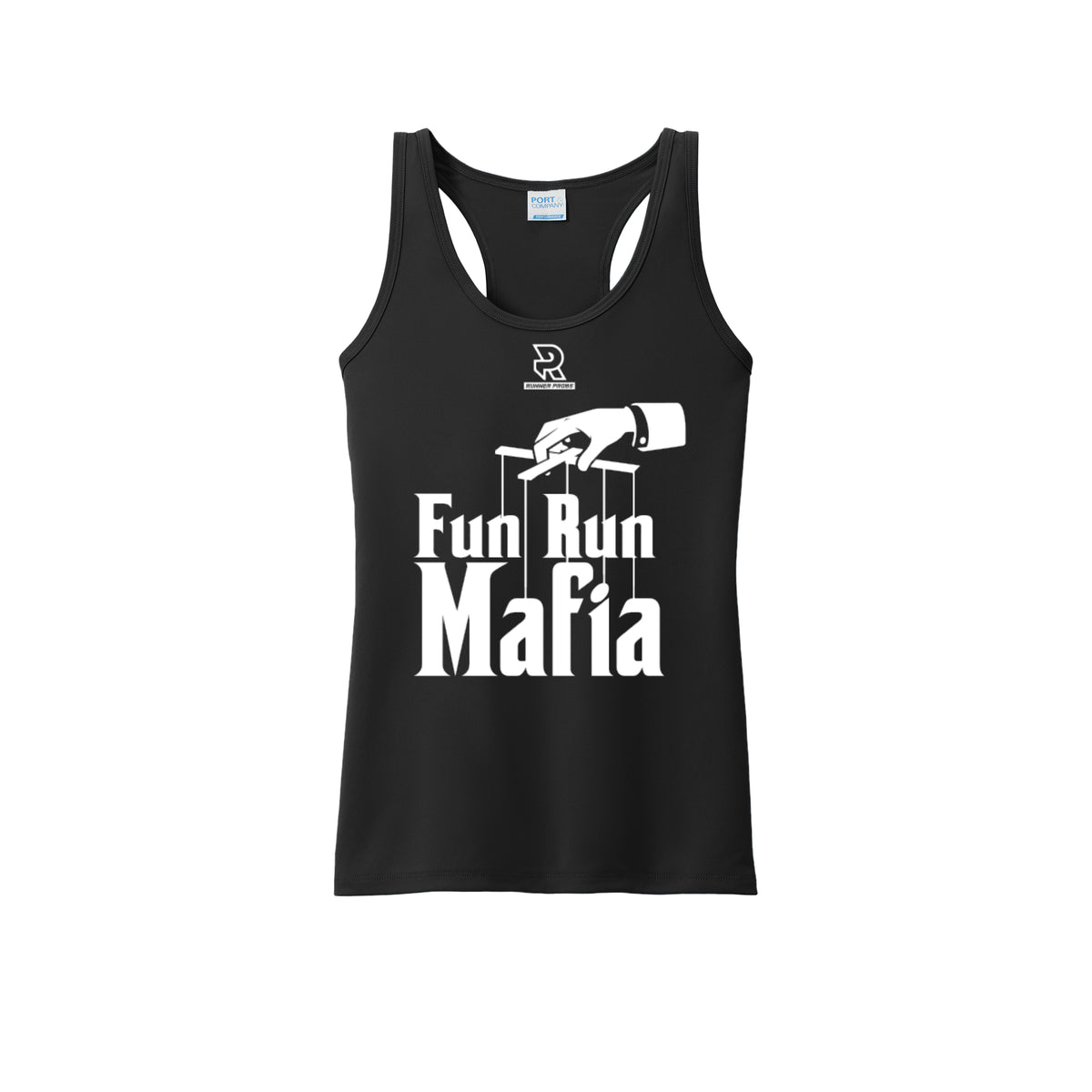 FUN RUN MAFIA(White) - Womens Performance Tank