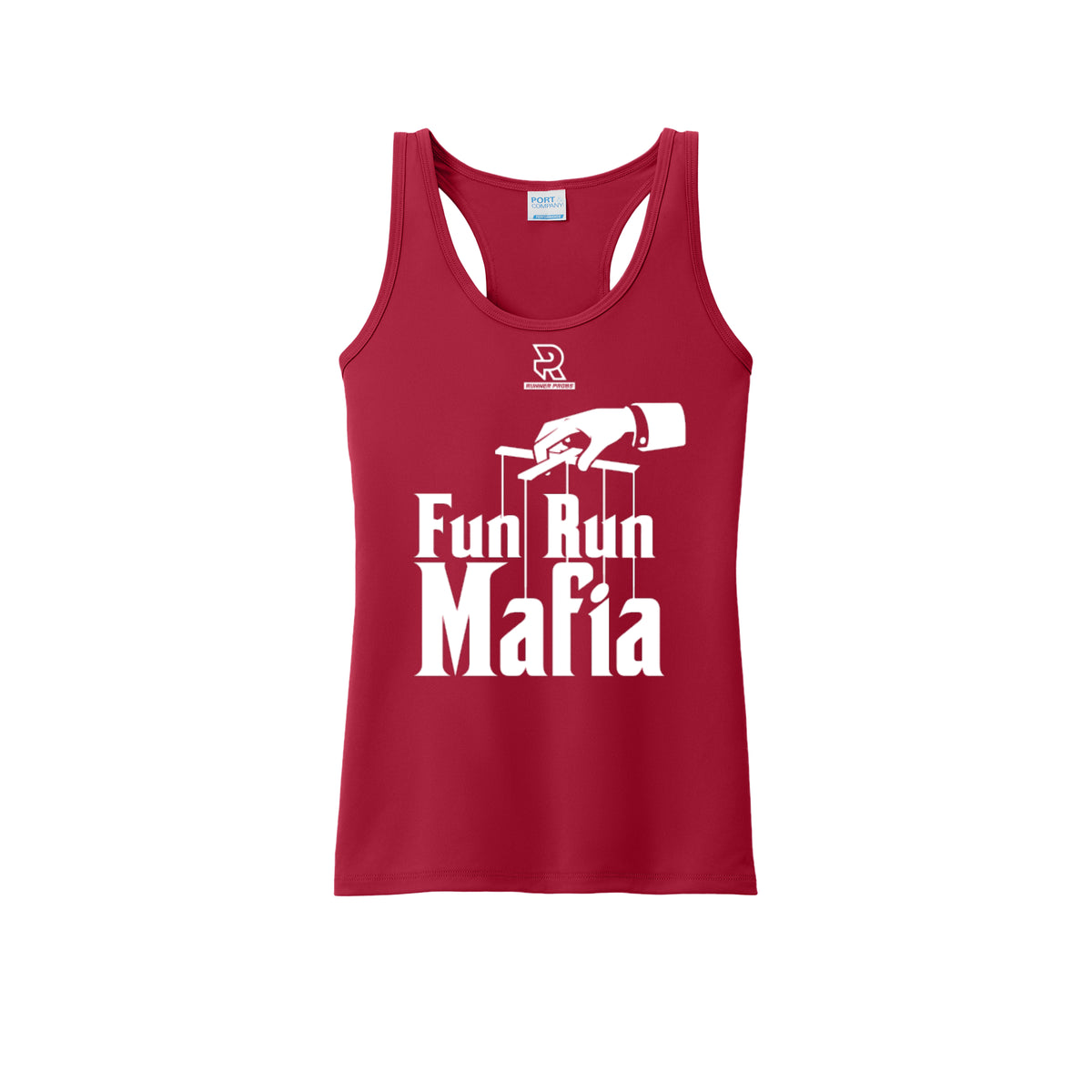 FUN RUN MAFIA(White) - Womens Performance Tank