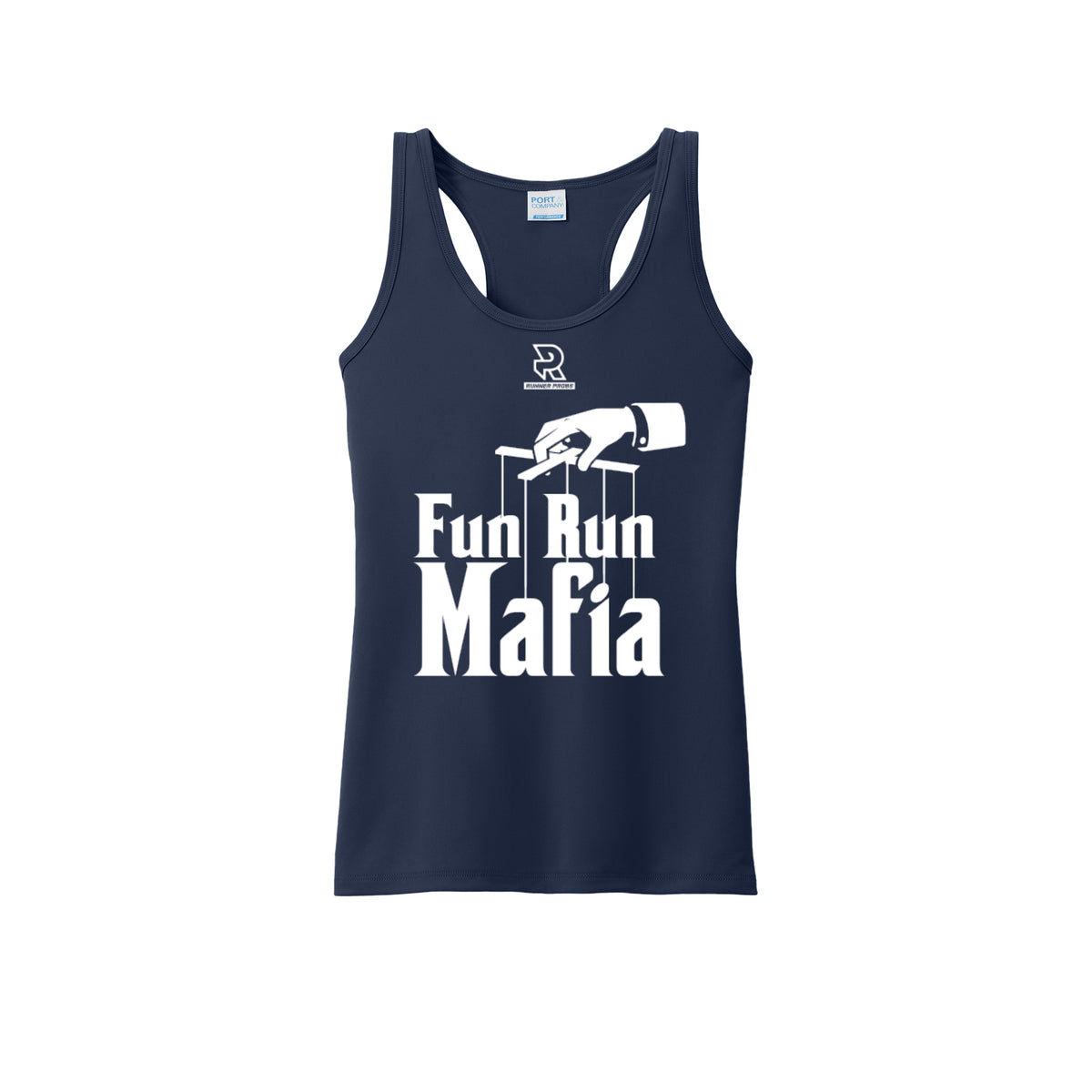 FUN RUN MAFIA(White) - Womens Performance Tank