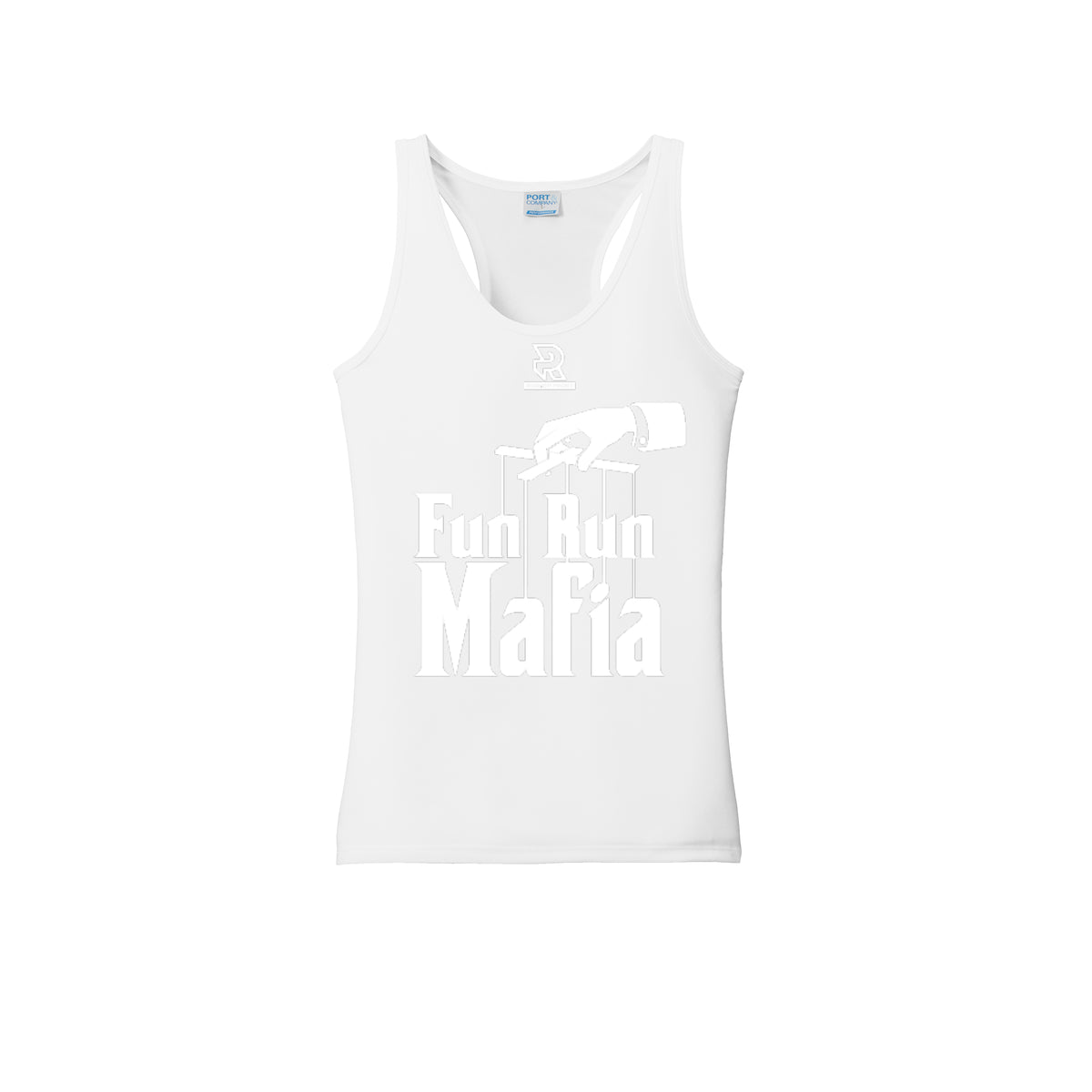 FUN RUN MAFIA(White) - Womens Performance Tank