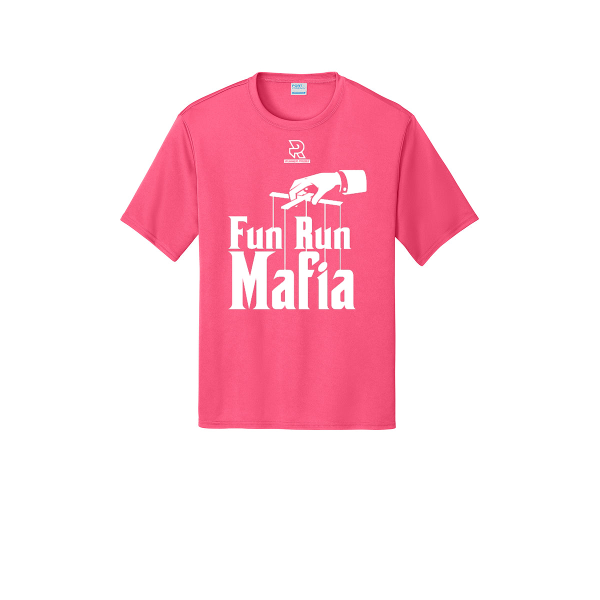 FUN RUN MAFIA(White) - Short Sleeve Performance Tee