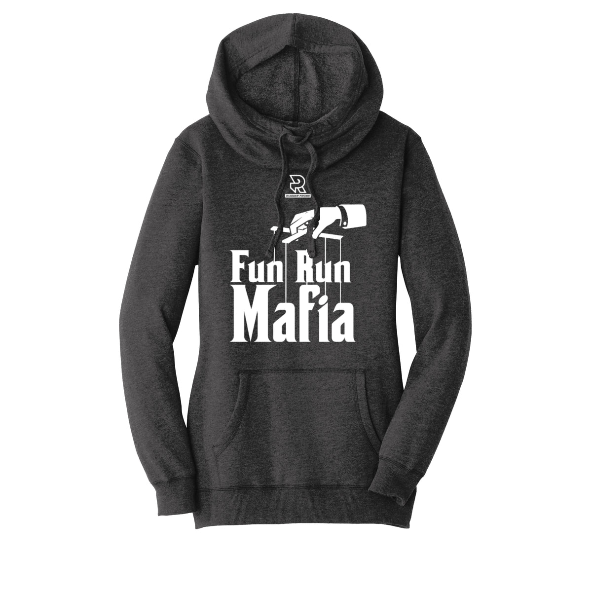 FUN RUN MAFIA(White) - Womens Lightweight Fleece Hoodie