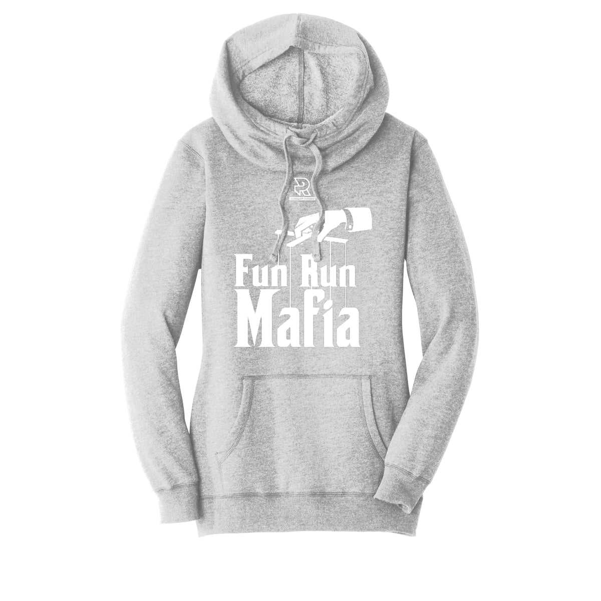 FUN RUN MAFIA(White) - Womens Lightweight Fleece Hoodie