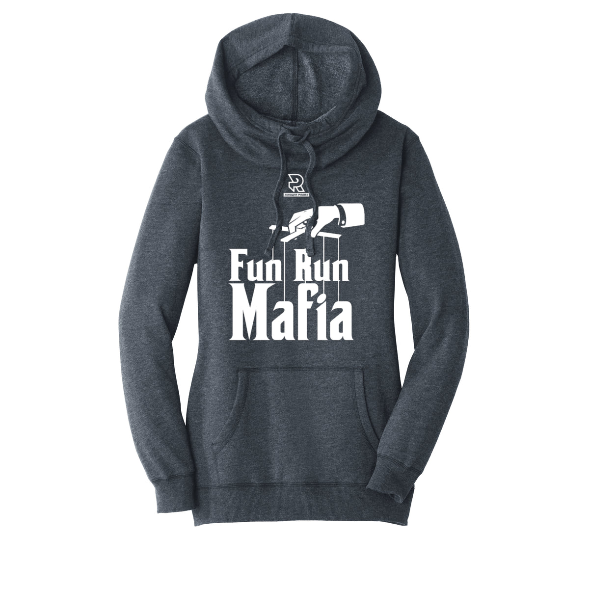 FUN RUN MAFIA(White) - Womens Lightweight Fleece Hoodie