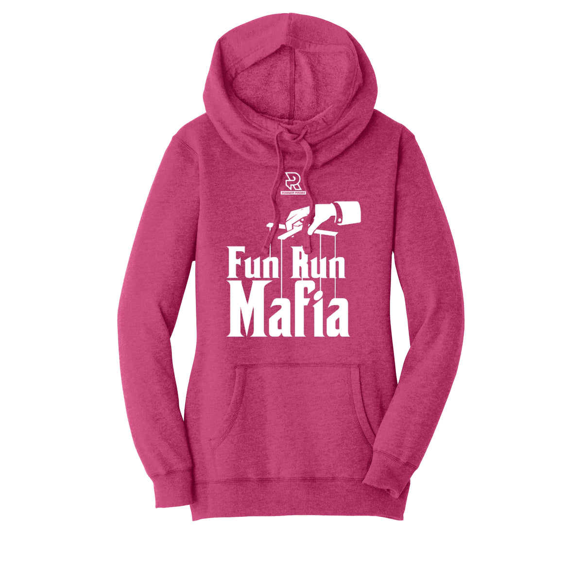 FUN RUN MAFIA(White) - Womens Lightweight Fleece Hoodie