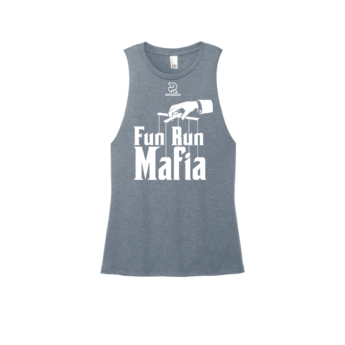 FUN RUN MAFIA(White) - Womens Perfect Tri Muscle Tank