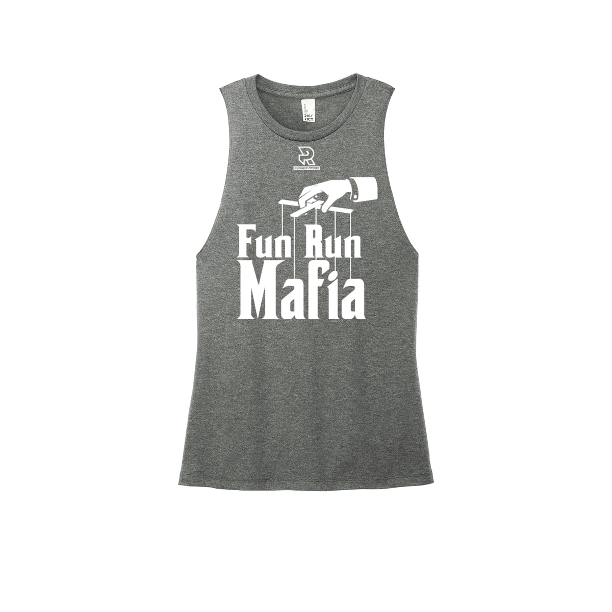 FUN RUN MAFIA(White) - Womens Perfect Tri Muscle Tank