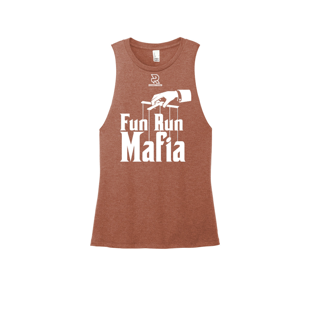 FUN RUN MAFIA(White) - Womens Perfect Tri Muscle Tank