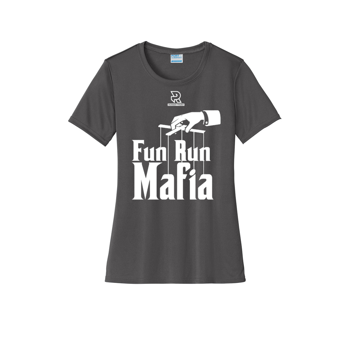FUN RUN MAFIA(White) - Womens Short Sleeve Performance Tee