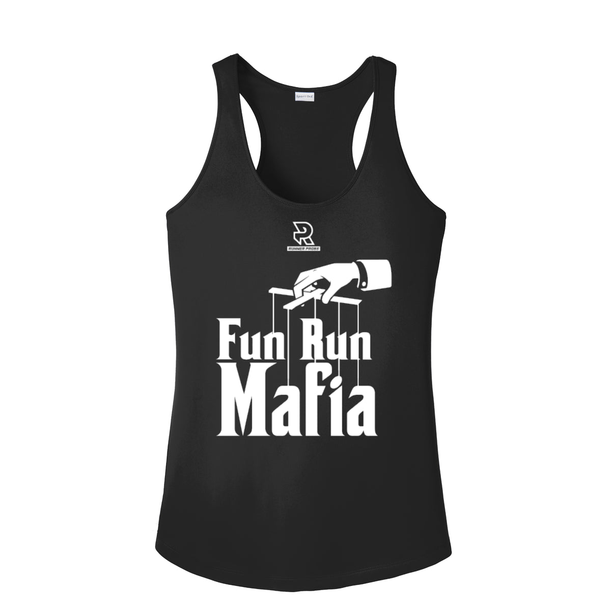 FUN RUN MAFIA(White) - Womens Competitor Racerback Tank