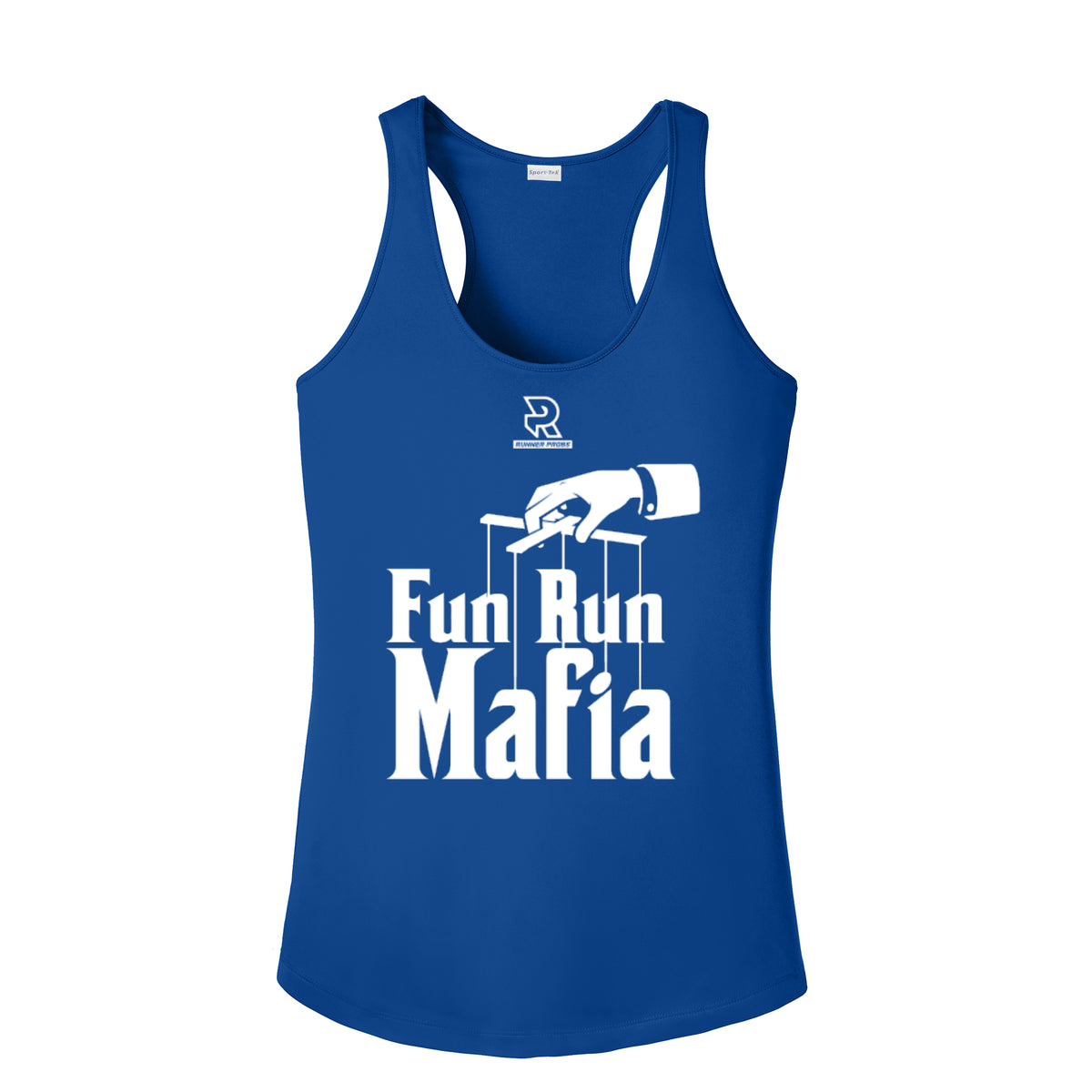 FUN RUN MAFIA(White) - Womens Competitor Racerback Tank