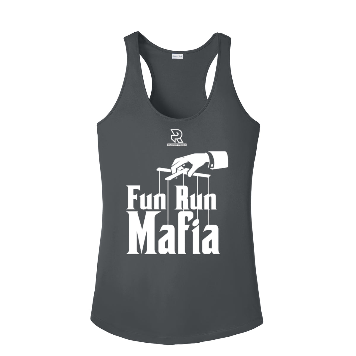FUN RUN MAFIA(White) - Womens Competitor Racerback Tank