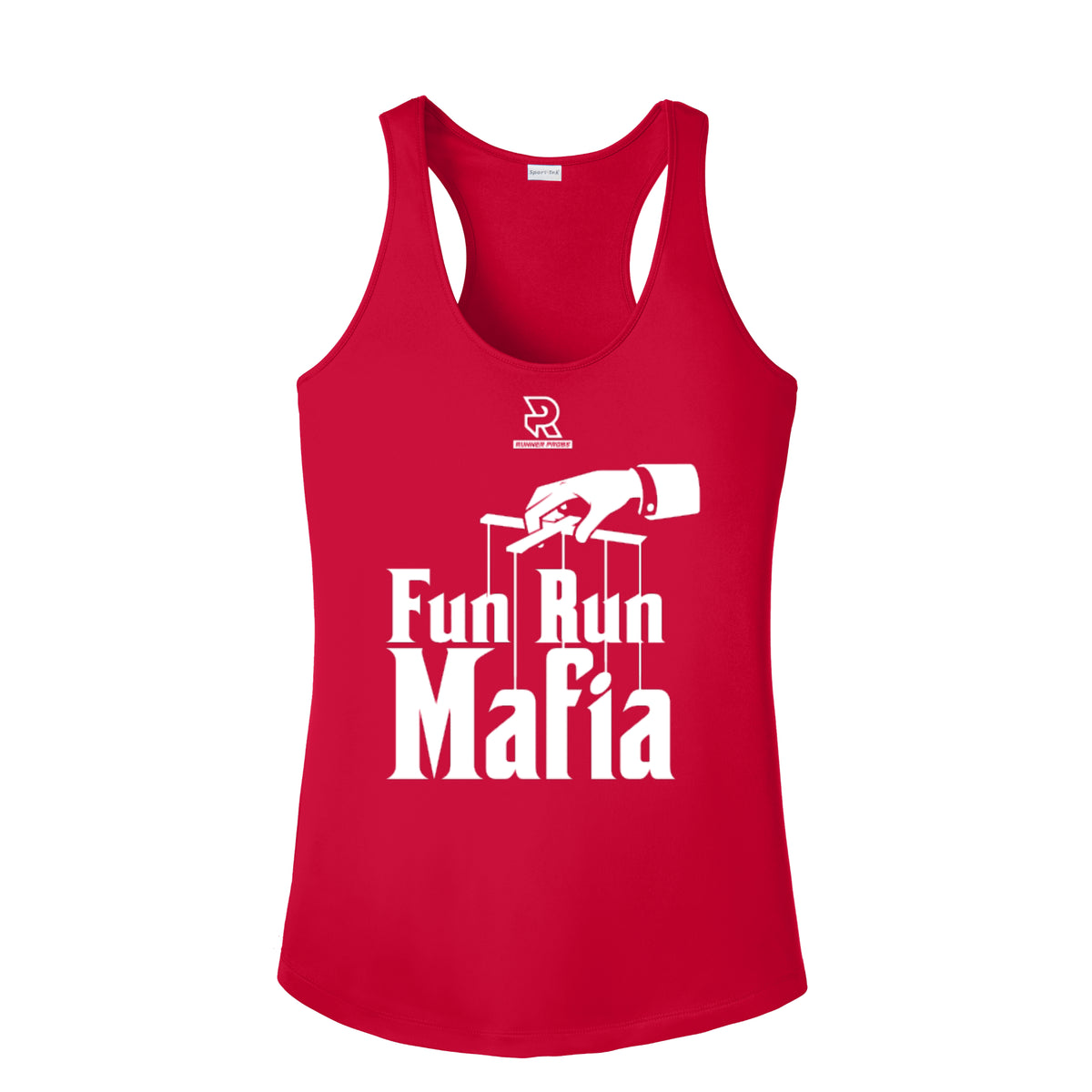 FUN RUN MAFIA(White) - Womens Competitor Racerback Tank