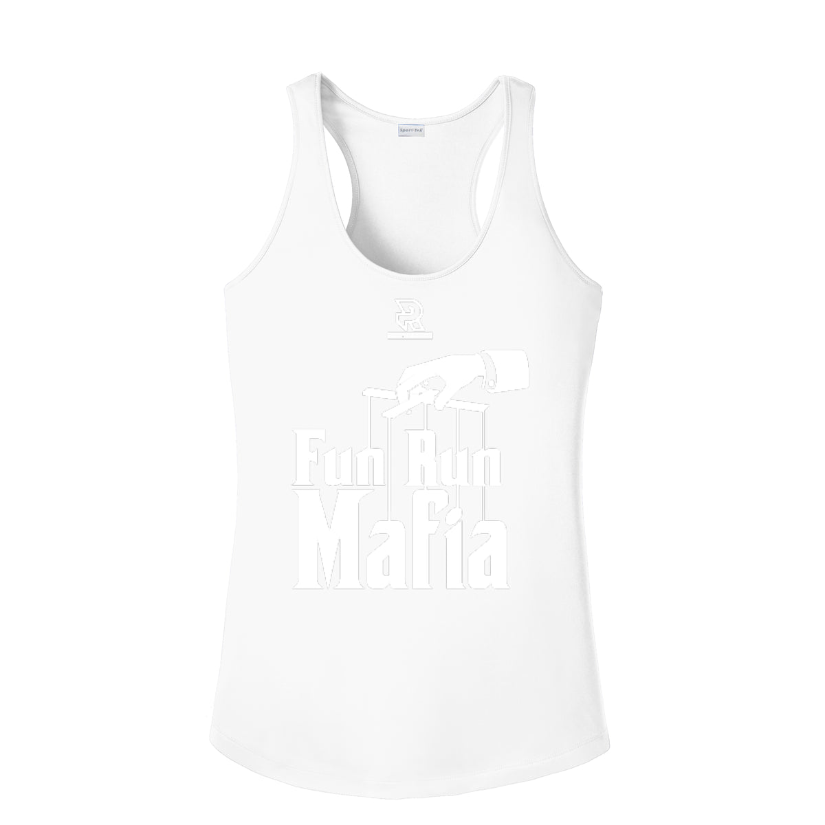 FUN RUN MAFIA(White) - Womens Competitor Racerback Tank