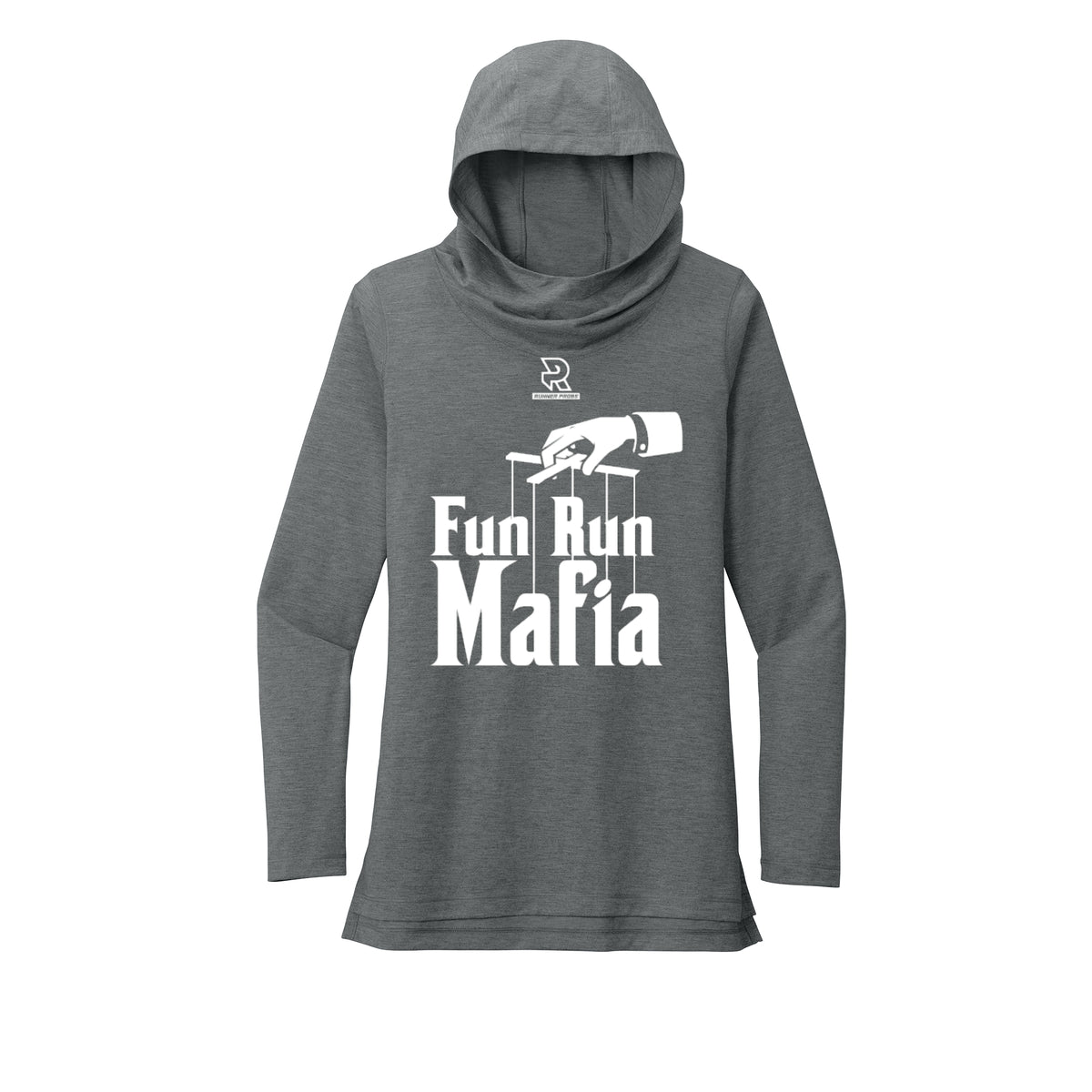 FUN RUN MAFIA(White) - Womens Tri-Blend Long Sleeve Hoodie