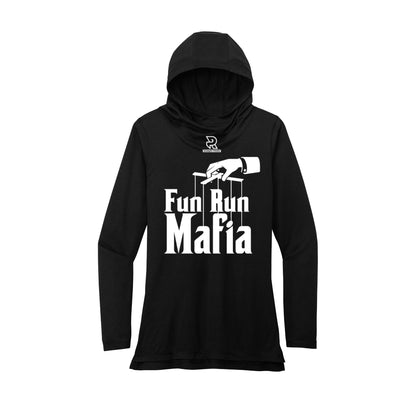 FUN RUN MAFIA(White) - Womens Tri-Blend Long Sleeve Hoodie