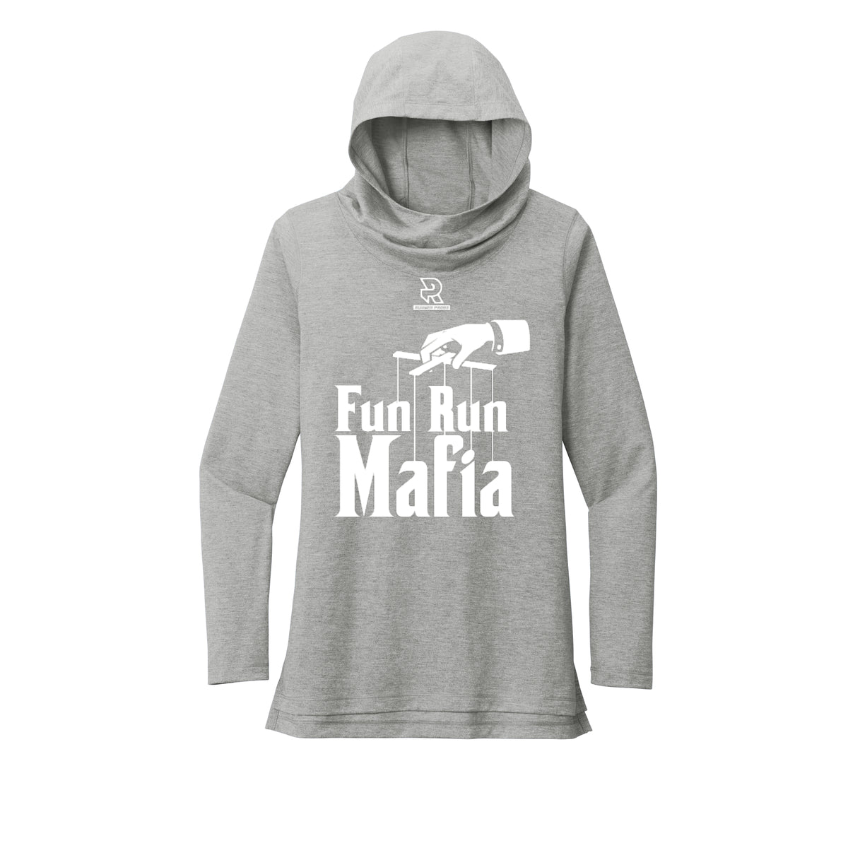 FUN RUN MAFIA(White) - Womens Tri-Blend Long Sleeve Hoodie