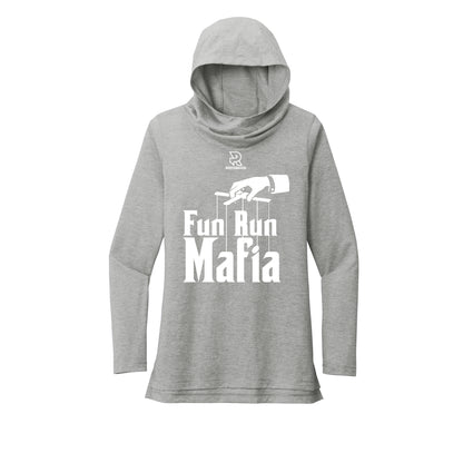 FUN RUN MAFIA(White) - Womens Tri-Blend Long Sleeve Hoodie