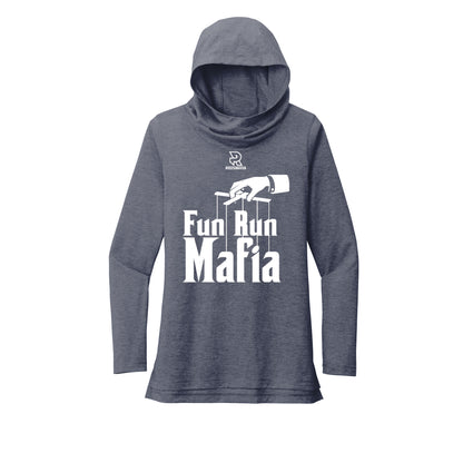 FUN RUN MAFIA(White) - Womens Tri-Blend Long Sleeve Hoodie