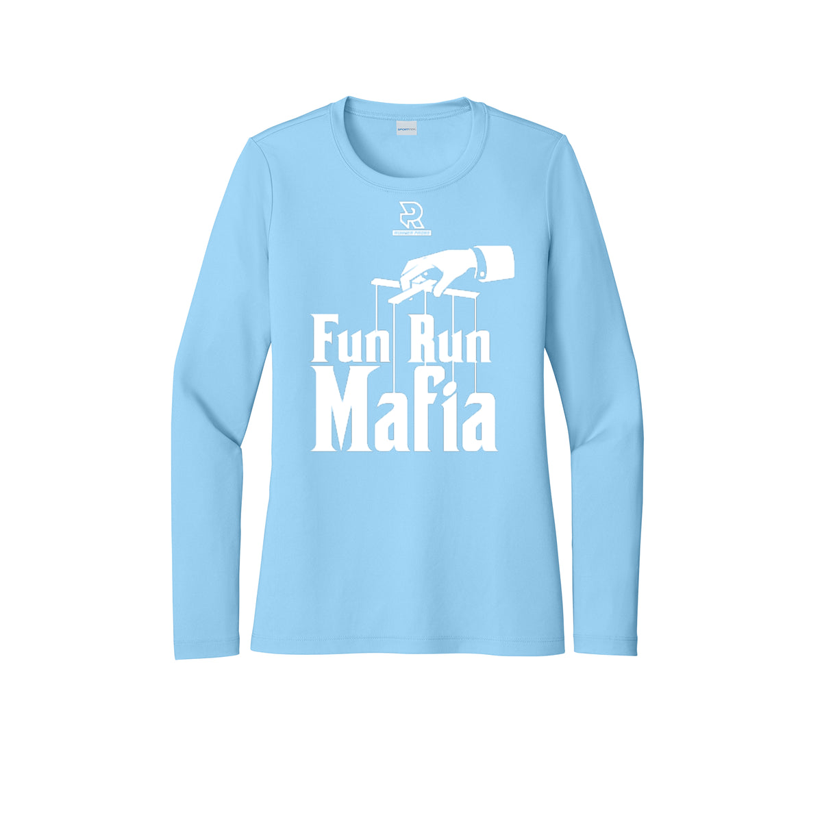 FUN RUN MAFIA (White) - Womens Pro Long Sleeve Performance Tee
