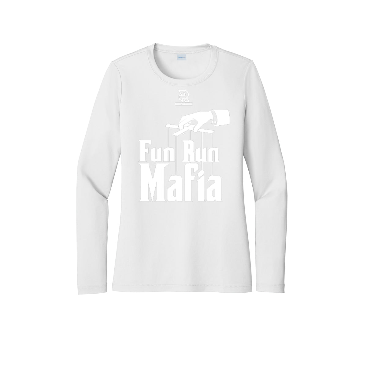 FUN RUN MAFIA (White) - Womens Pro Long Sleeve Performance Tee