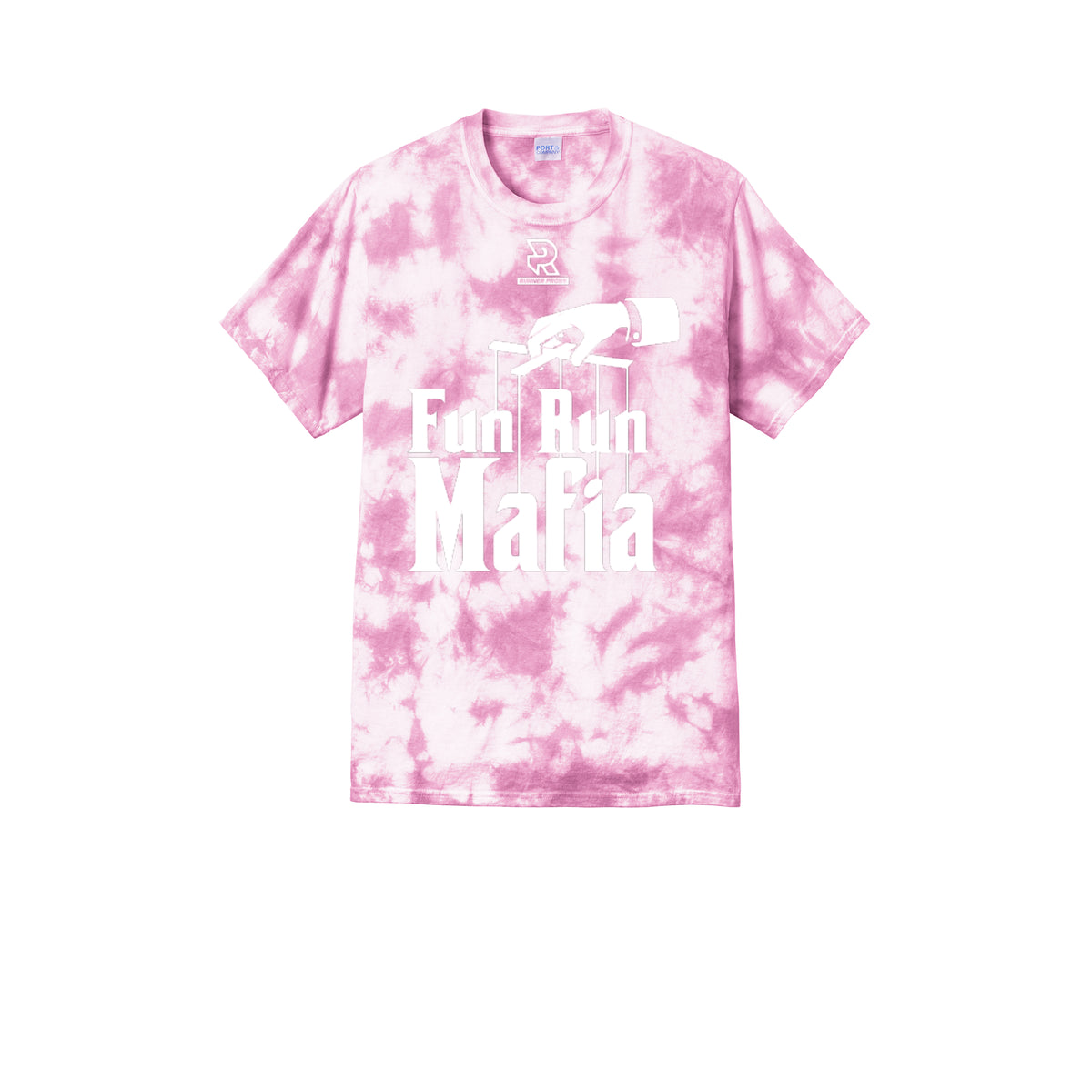 FUN RUN MAFIA(White) - Short Sleeve Tie Dye Cotton Tee
