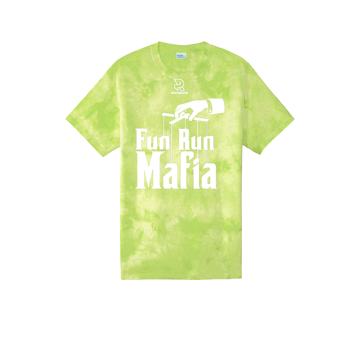 FUN RUN MAFIA(White) - Short Sleeve Tie Dye Cotton Tee