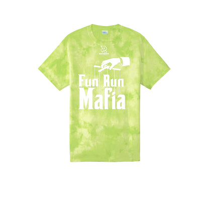 FUN RUN MAFIA(White) - Short Sleeve Tie Dye Cotton Tee
