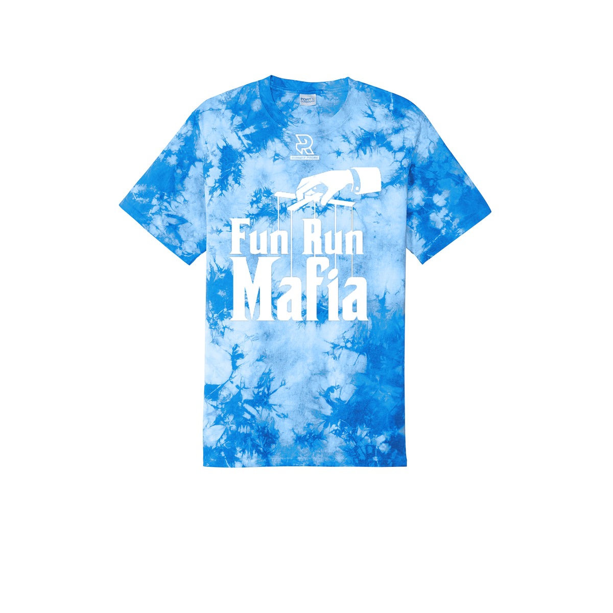 FUN RUN MAFIA(White) - Short Sleeve Tie Dye Cotton Tee