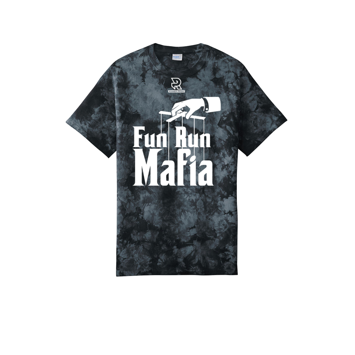 FUN RUN MAFIA(White) - Short Sleeve Tie Dye Cotton Tee