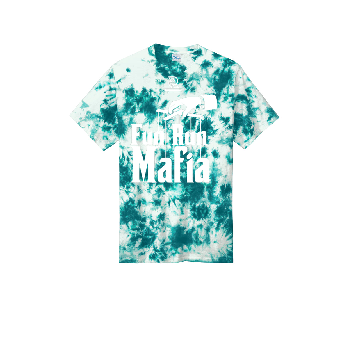 FUN RUN MAFIA(White) - Short Sleeve Tie Dye Cotton Tee