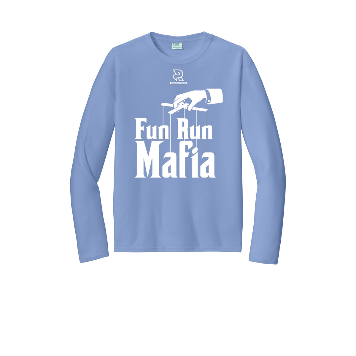 FUN RUN MAFIA(White) - Long Sleeve Performance Tee