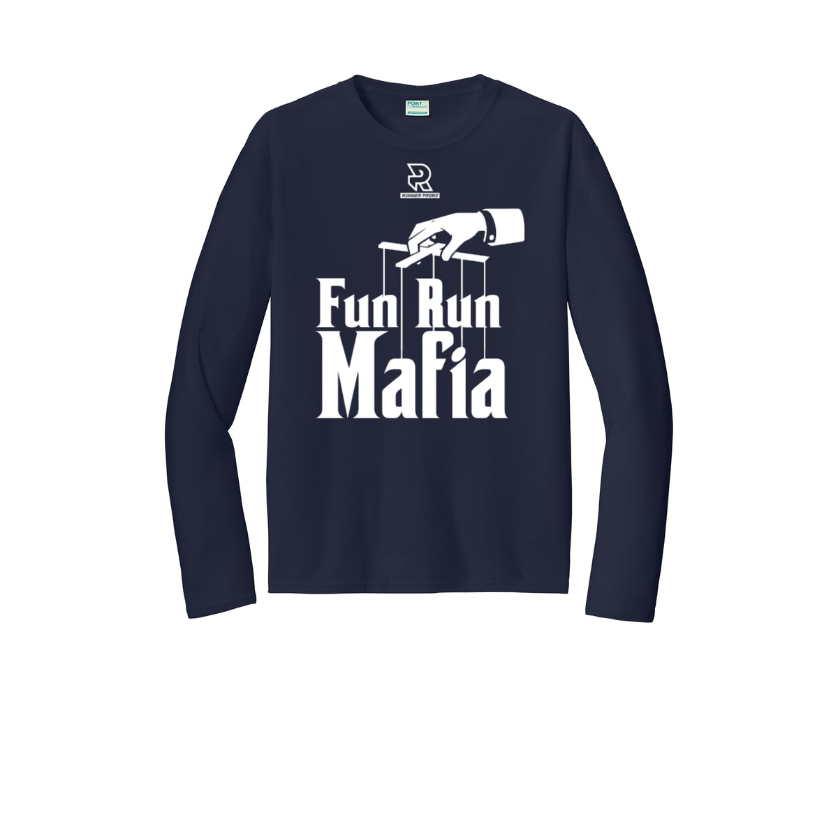 FUN RUN MAFIA(White) - Long Sleeve Performance Tee