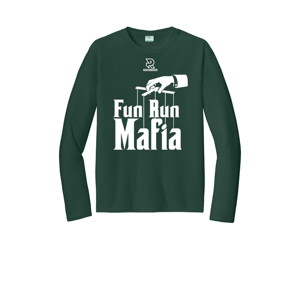 FUN RUN MAFIA(White) - Long Sleeve Performance Tee