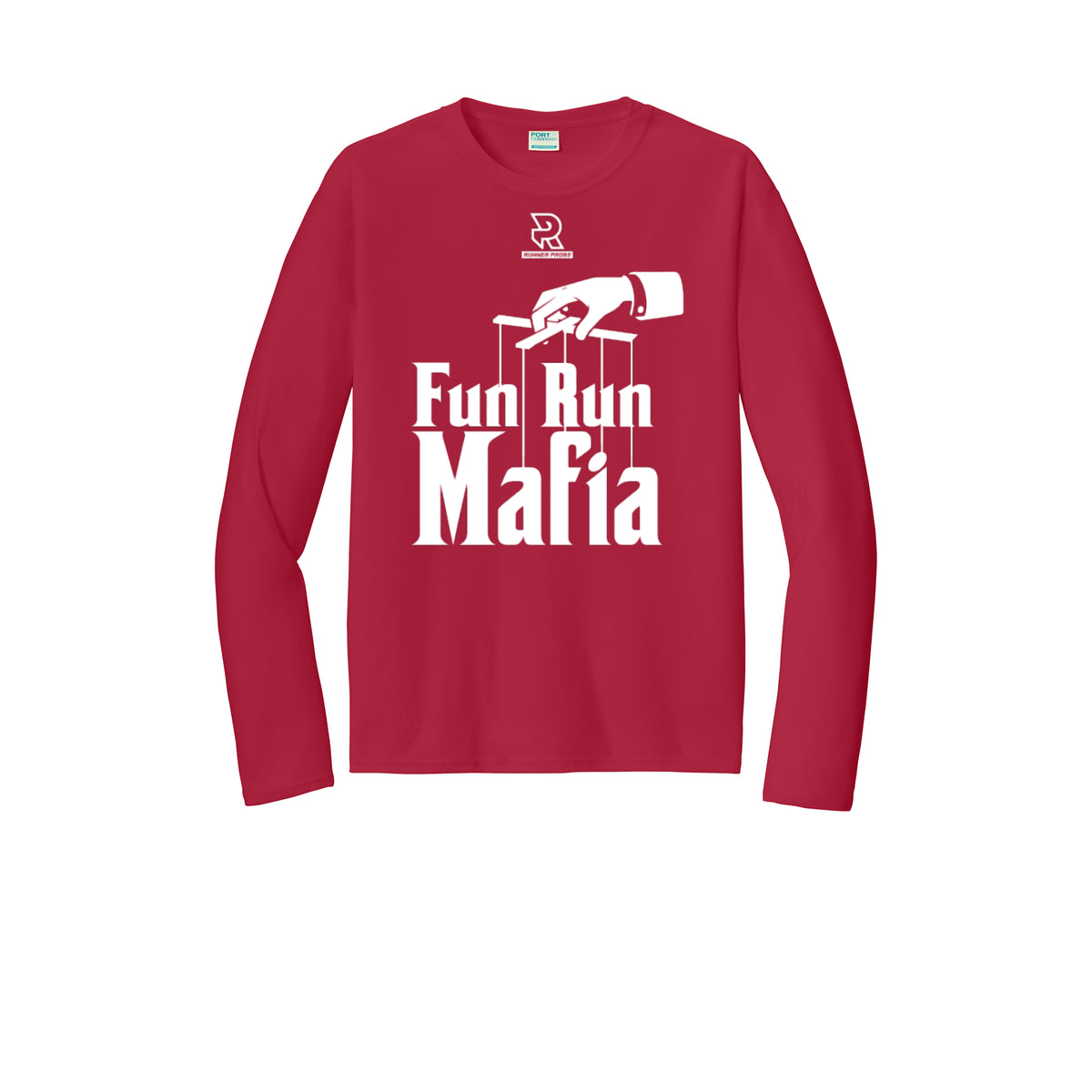 FUN RUN MAFIA(White) - Long Sleeve Performance Tee
