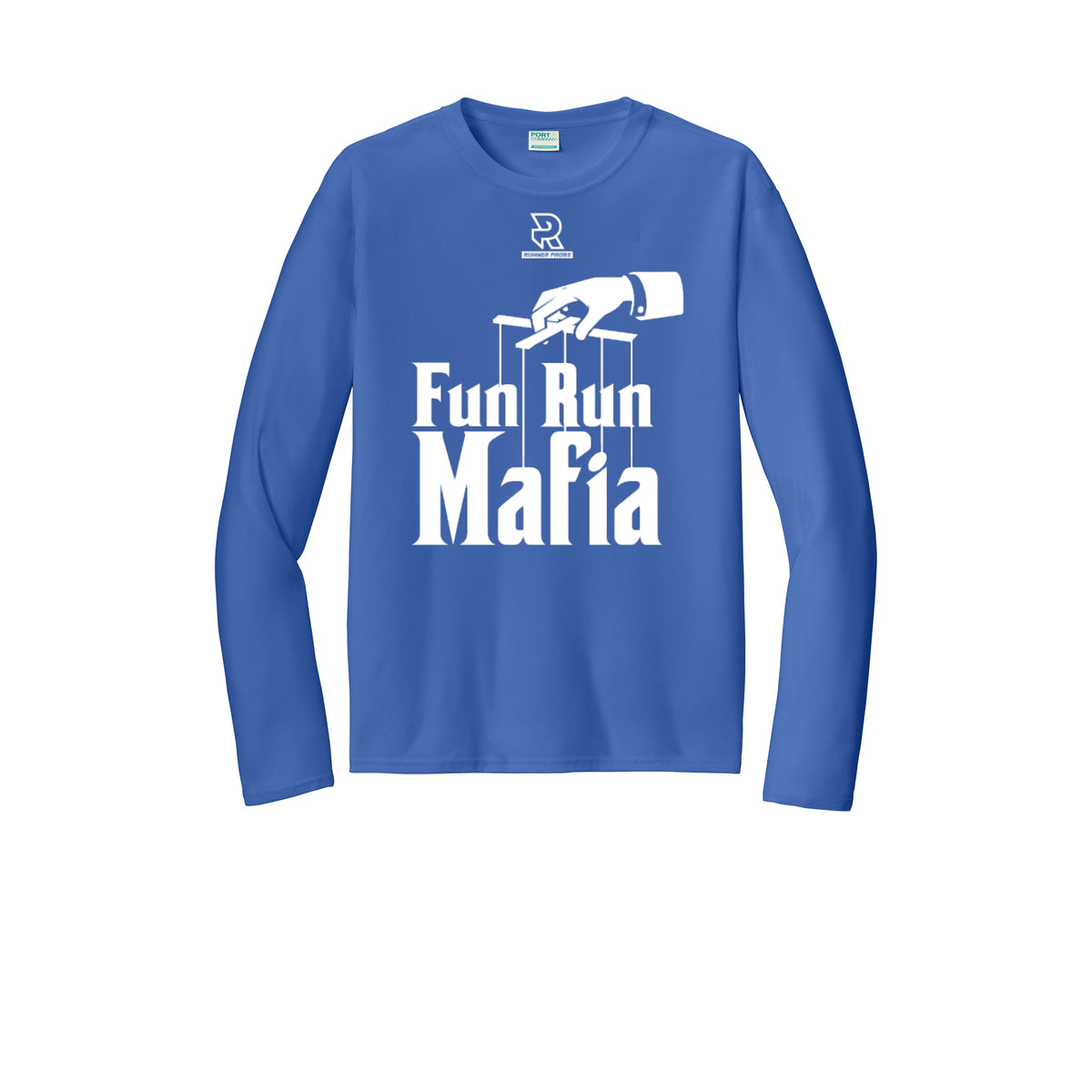 FUN RUN MAFIA(White) - Long Sleeve Performance Tee
