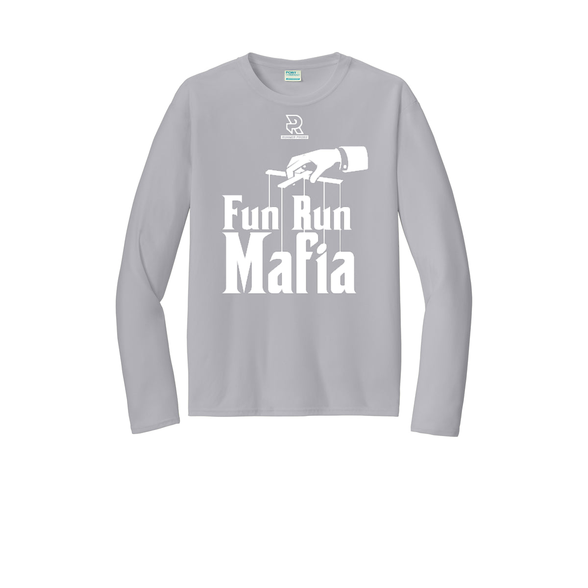 FUN RUN MAFIA(White) - Long Sleeve Performance Tee