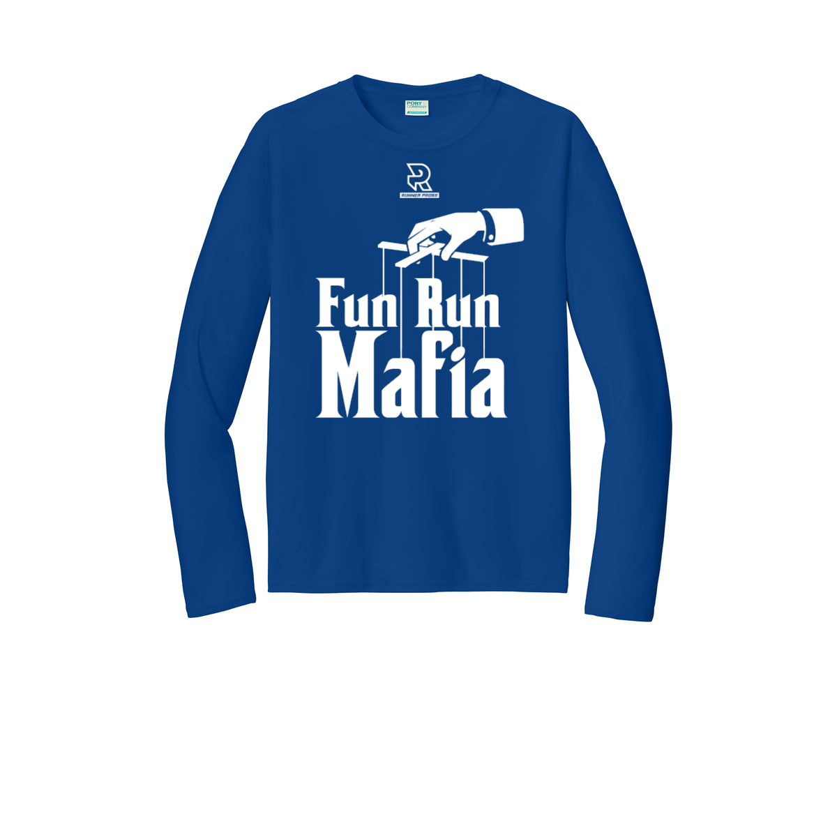 FUN RUN MAFIA(White) - Long Sleeve Performance Tee