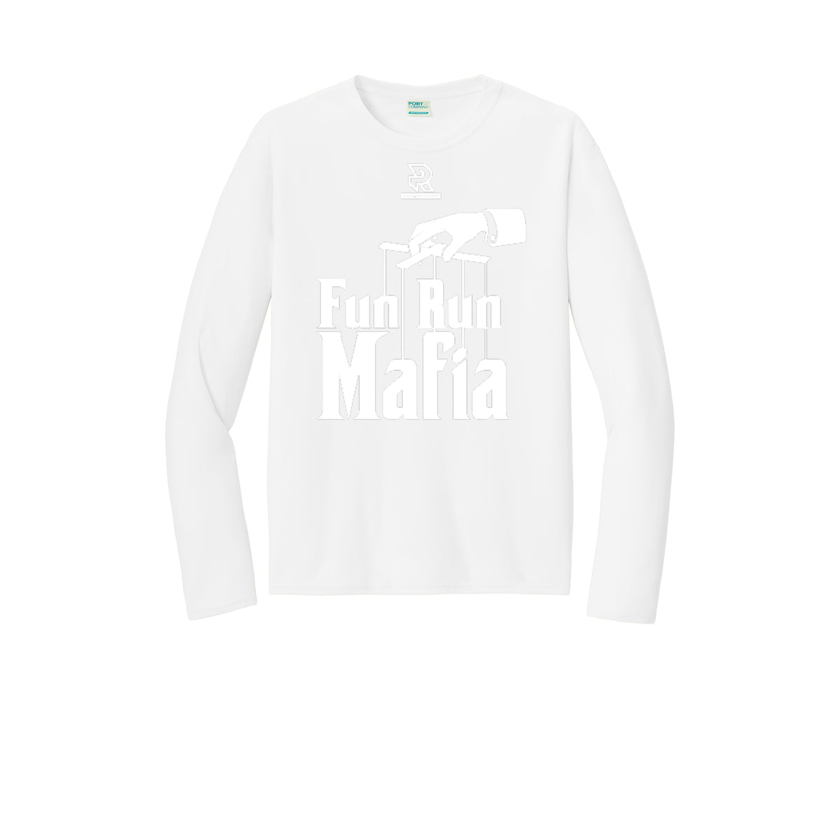 FUN RUN MAFIA(White) - Long Sleeve Performance Tee