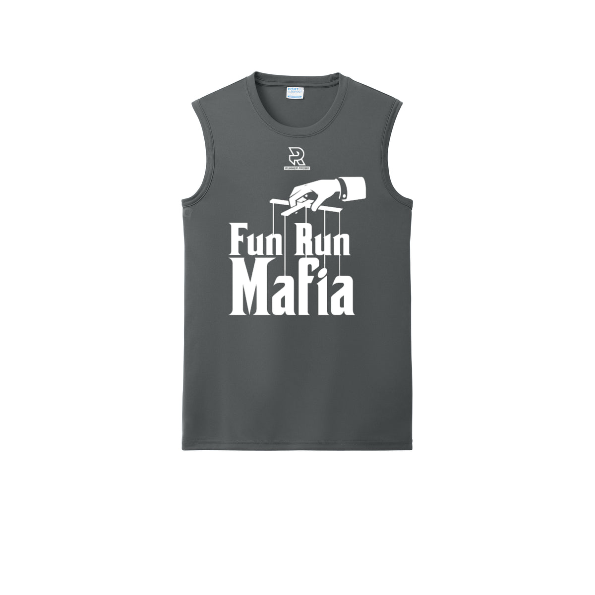 FUN RUN MAFIA(White) - Sleeveless Performance Tee