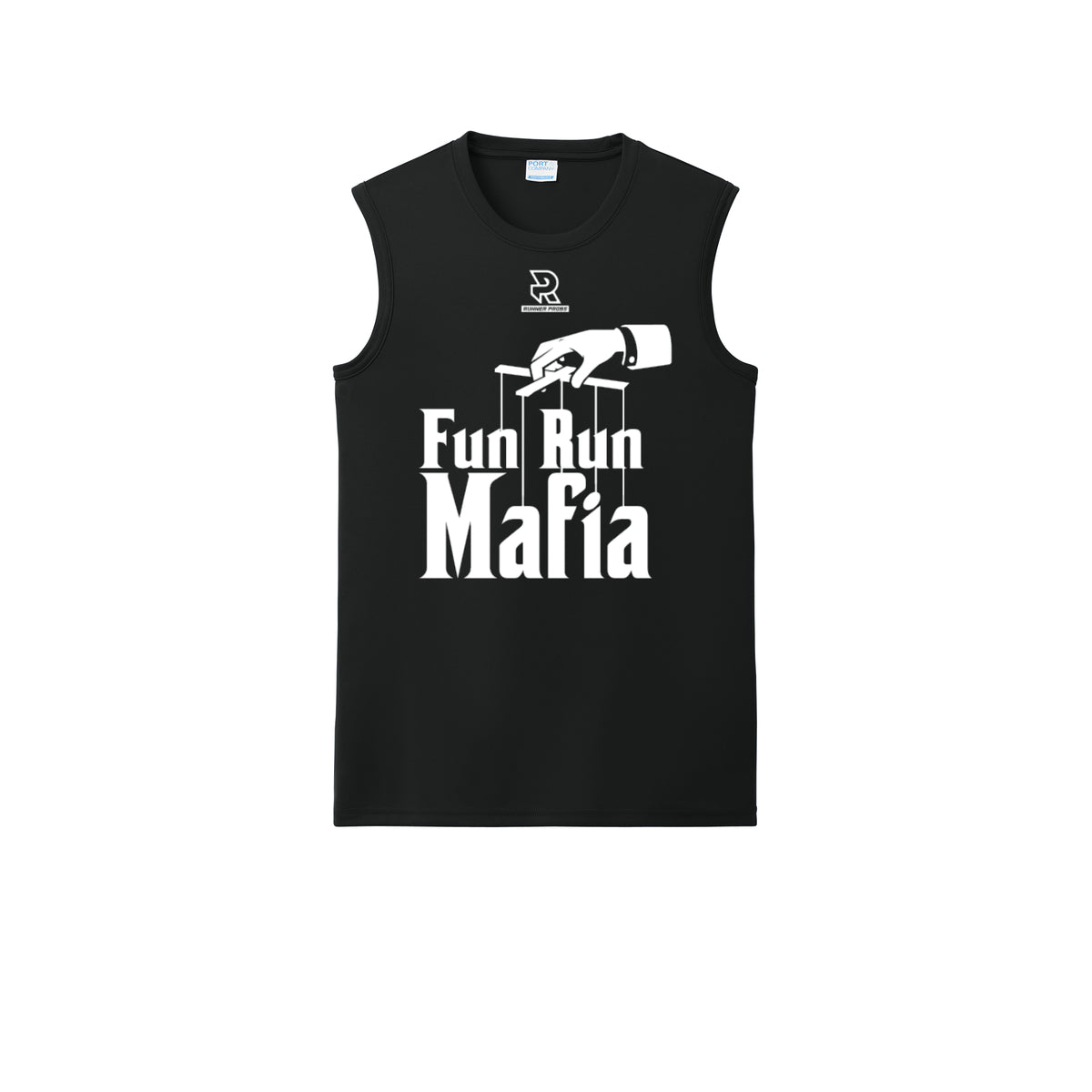 FUN RUN MAFIA(White) - Sleeveless Performance Tee