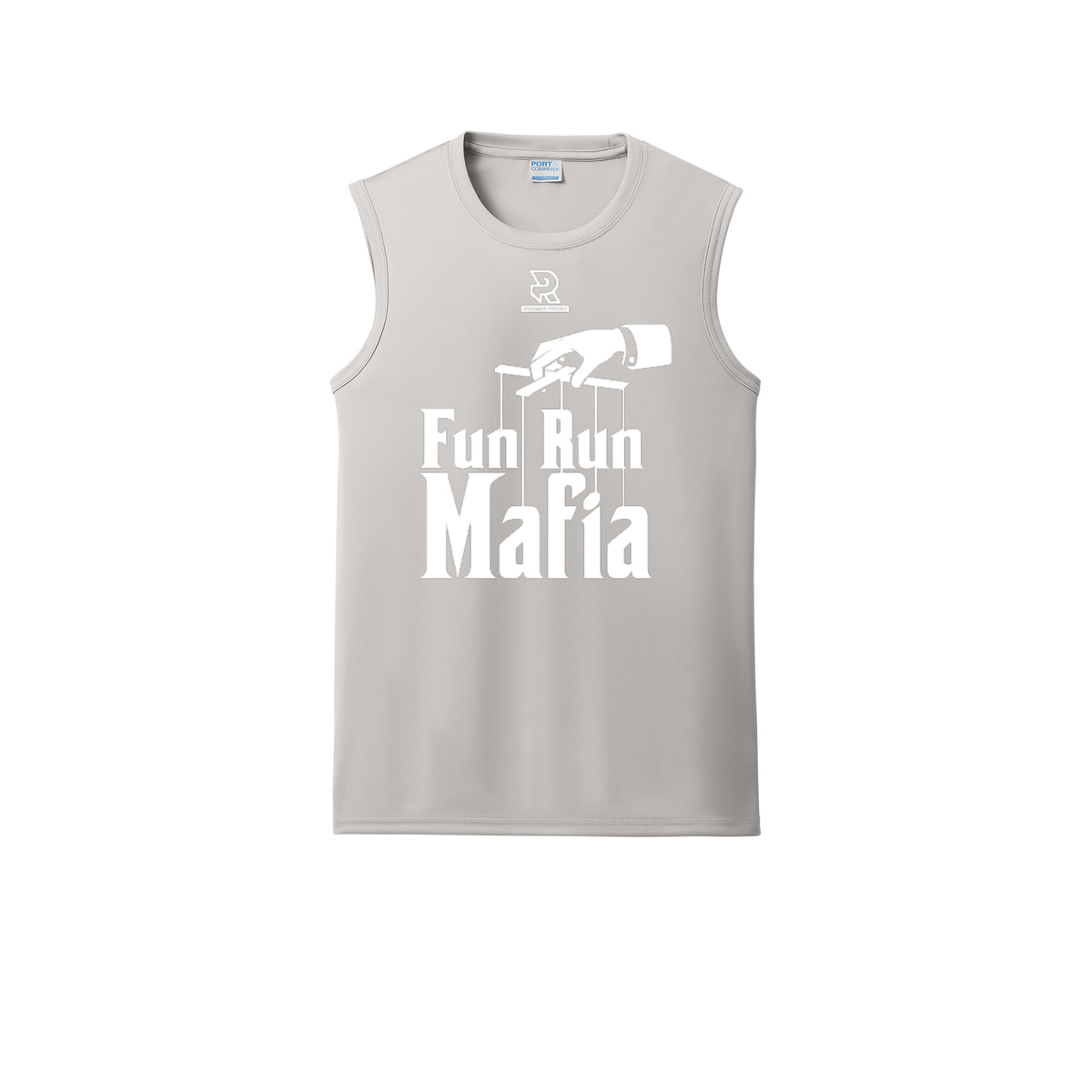 FUN RUN MAFIA(White) - Sleeveless Performance Tee