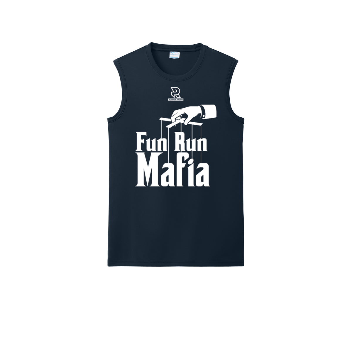 FUN RUN MAFIA(White) - Sleeveless Performance Tee
