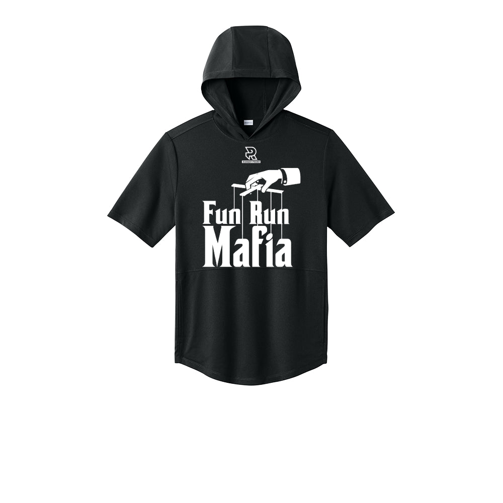 FUN RUN MAFIA(White) - Short Sleeve Performance Hoodie