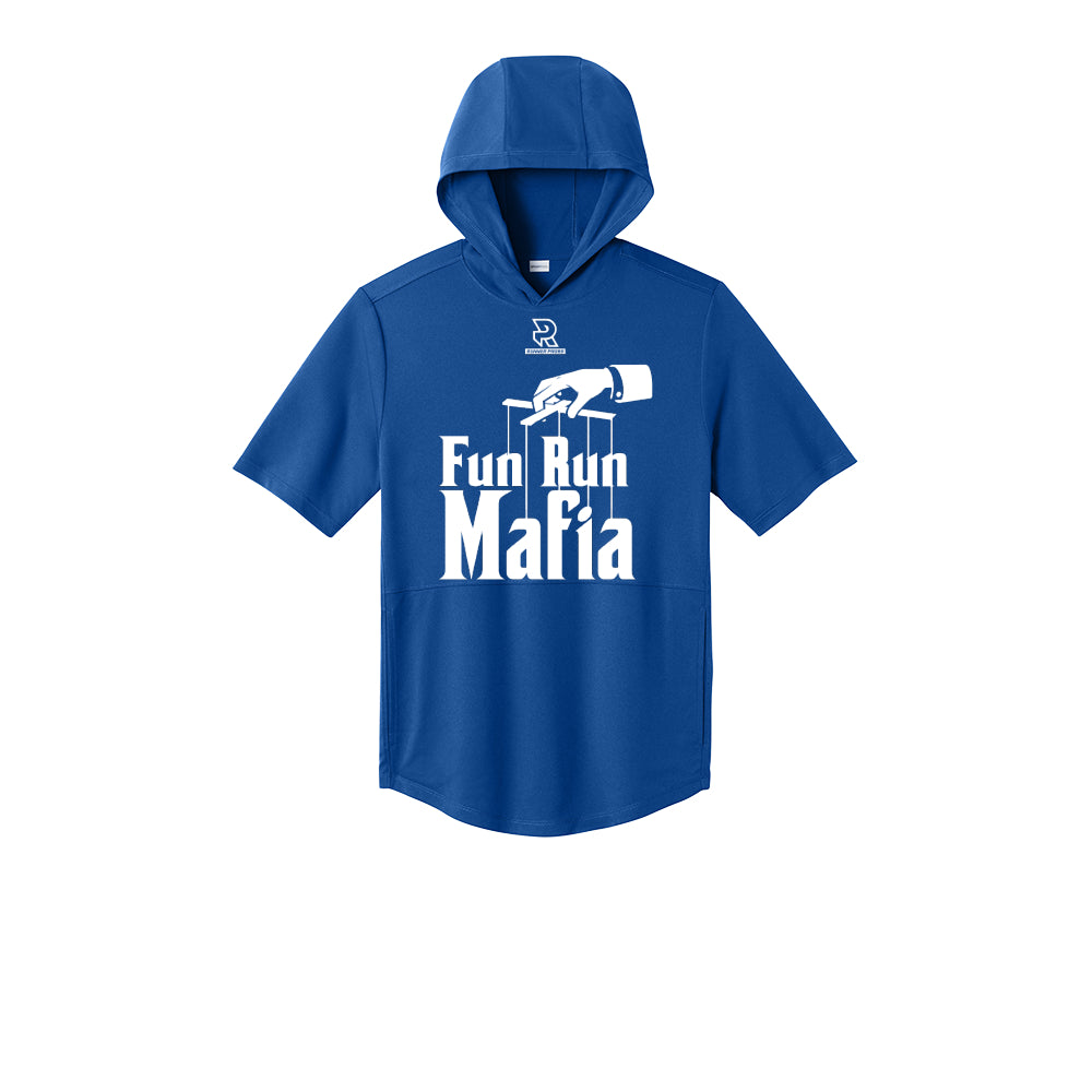 FUN RUN MAFIA(White) - Short Sleeve Performance Hoodie
