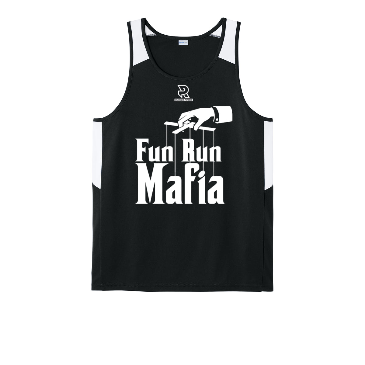 FUN RUN MAFIA(White) - Mens Club Track Tank